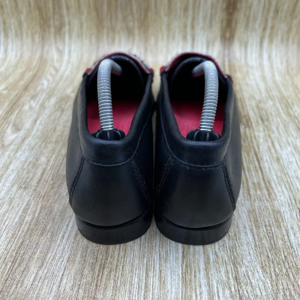GH Bass Weejuns Loafers Women's Size 7.5 Black White Polka Dot Penny Shoes